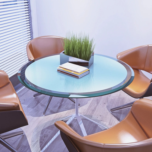 Table beveled tempered glass - table,
