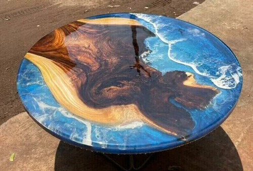 Round epoxy resin dining - 42",
